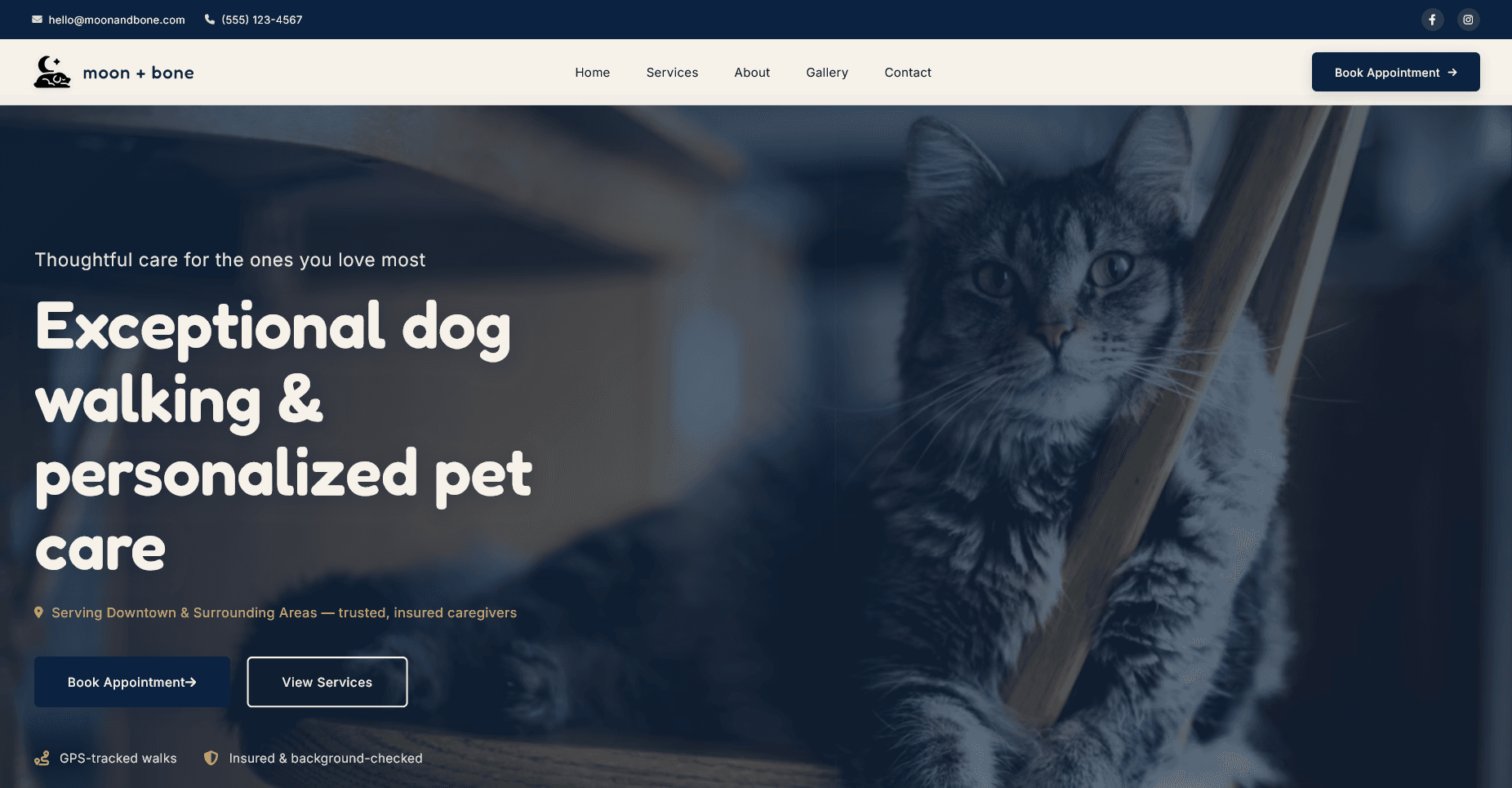 Moon + Bone site preview