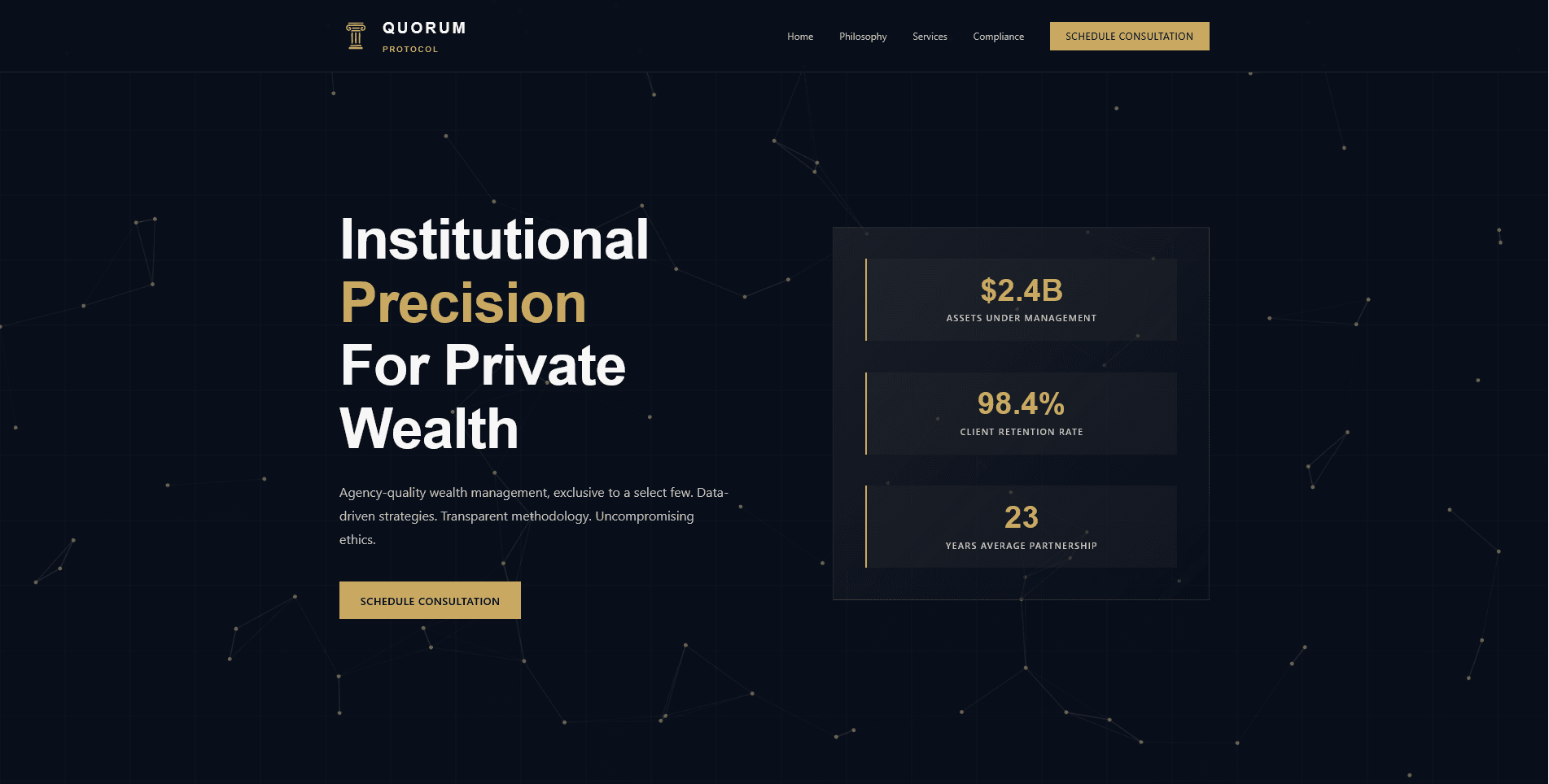 Quorum Protocol site preview