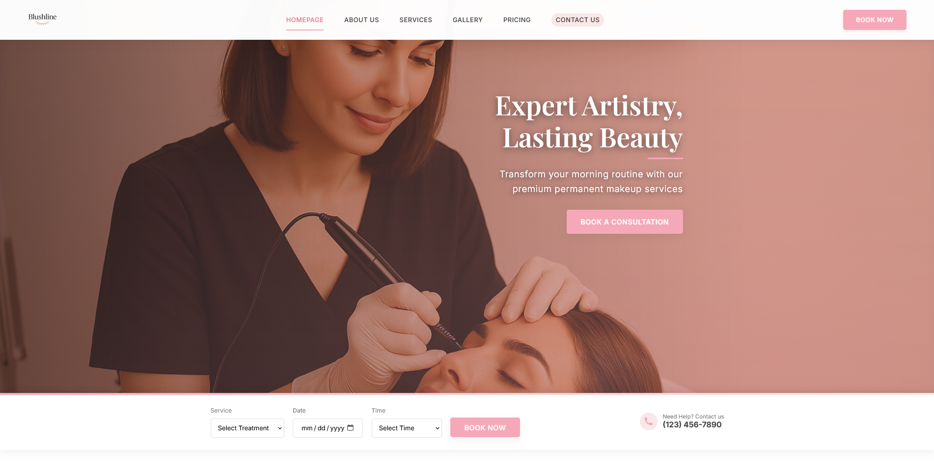 Blushline Studio website